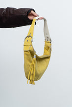 Load image into Gallery viewer, Vintage x COACH Yellow Suede Slouch Purs