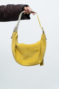 Vintage x COACH Yellow Suede Slouch Purs