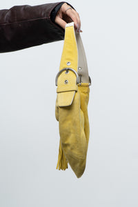 Vintage x COACH Yellow Suede Slouch Purs