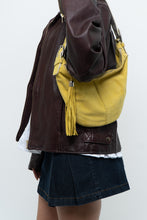 Load image into Gallery viewer, Vintage x COACH Yellow Suede Slouch Purs