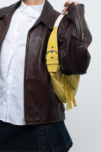 Load image into Gallery viewer, Vintage x COACH Yellow Suede Slouch Purs