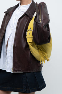 Vintage x COACH Yellow Suede Slouch Purs