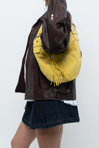 Vintage x COACH Yellow Suede Slouch Purs