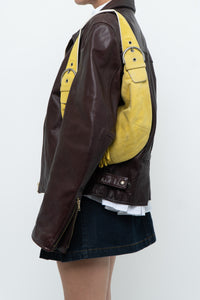 Vintage x COACH Yellow Suede Slouch Purs