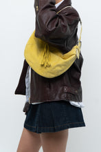 Load image into Gallery viewer, Vintage x COACH Yellow Suede Slouch Purs