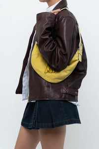 Vintage x COACH Yellow Suede Slouch Purs