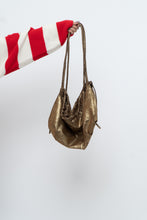 Load image into Gallery viewer, Vintage x Brown, Gold Shimmer Slouch Purse