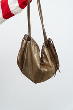 Load image into Gallery viewer, Vintage x Brown, Gold Shimmer Slouch Purse