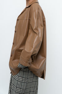 DANIER x Vintage x Tan Leather Jacket (XS-M)