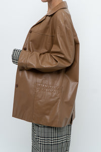 DANIER x Vintage x Tan Leather Jacket (XS-M)