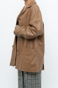 DANIER x Vintage x Tan Leather Jacket (XS-M)