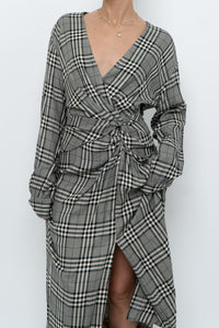 RAG & BONE x Plaid Soft Long Sleeve Dress (S, M)