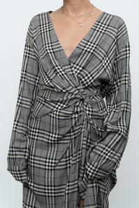 RAG & BONE x Plaid Soft Long Sleeve Dress (S, M)
