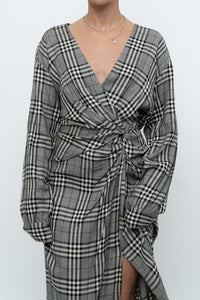 RAG & BONE x Plaid Soft Long Sleeve Dress (S, M)