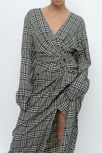 RAG & BONE x Plaid Soft Long Sleeve Dress (S, M)