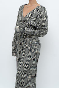 RAG & BONE x Plaid Soft Long Sleeve Dress (S, M)