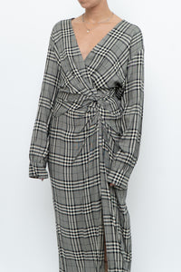 RAG & BONE x Plaid Soft Long Sleeve Dress (S, M)