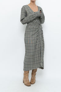 RAG & BONE x Plaid Soft Long Sleeve Dress (S, M)