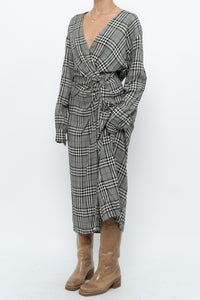RAG & BONE x Plaid Soft Long Sleeve Dress (S, M)