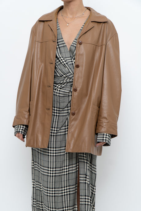 DANIER x Vintage x Tan Leather Jacket (XS-M)