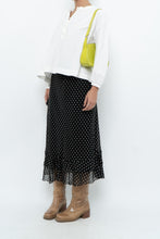 Load image into Gallery viewer, Vintage x Black Polkadot Frilly Midi Skirt (M, L)