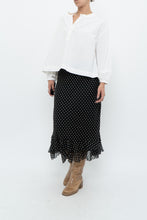 Load image into Gallery viewer, Vintage x Black Polkadot Frilly Midi Skirt (M, L)