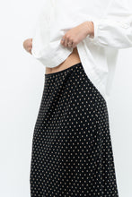 Load image into Gallery viewer, Vintage x Black Polkadot Frilly Midi Skirt (M, L)
