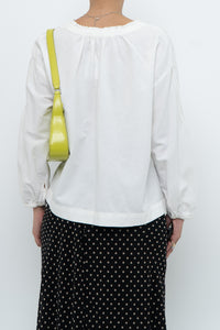 MADEWELL x Cream Cotton Cropped Blouse (XS, S)