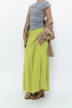 Load image into Gallery viewer, Vintage x Neon Green Silk Maxi Skirt (M)