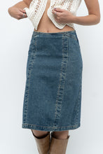 Load image into Gallery viewer, Vintage x Panelled Denim Cotton Midwash Midi Skirt (XS, S)