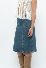 Load image into Gallery viewer, Vintage x Panelled Denim Cotton Midwash Midi Skirt (XS, S)