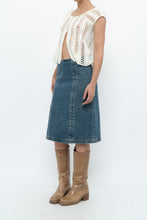 Load image into Gallery viewer, Vintage x Panelled Denim Cotton Midwash Midi Skirt (XS, S)