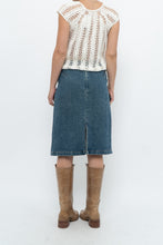 Load image into Gallery viewer, Vintage x Panelled Denim Cotton Midwash Midi Skirt (XS, S)