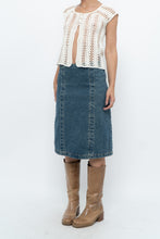 Load image into Gallery viewer, Vintage x Panelled Denim Cotton Midwash Midi Skirt (XS, S)