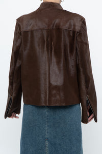 Vintage x Handmade Brown Pony Hair Jacket (XS-M)