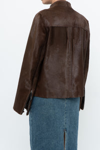 Vintage x Handmade Brown Pony Hair Jacket (XS-M)