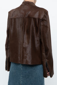 Vintage x Handmade Brown Pony Hair Jacket (XS-M)