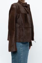 Load image into Gallery viewer, Vintage x Handmade Brown Pony Hair Jacket (XS-M)