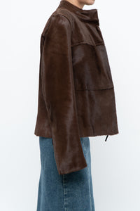 Vintage x Handmade Brown Pony Hair Jacket (XS-M)
