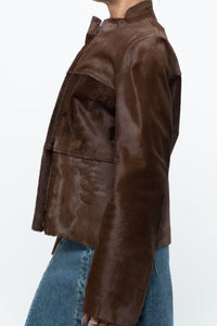 Vintage x Handmade Brown Pony Hair Jacket (XS-M)