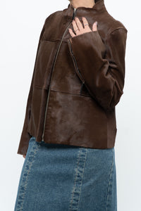Vintage x Handmade Brown Pony Hair Jacket (XS-M)