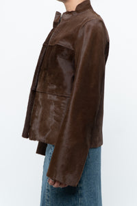 Vintage x Handmade Brown Pony Hair Jacket (XS-M)