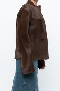 Vintage x Handmade Brown Pony Hair Jacket (XS-M)