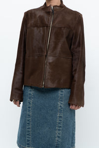 Vintage x Handmade Brown Pony Hair Jacket (XS-M)