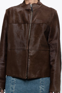 Vintage x Handmade Brown Pony Hair Jacket (XS-M)