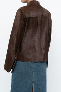 Vintage x Handmade Brown Pony Hair Jacket (XS-M)