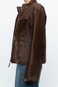 Vintage x Handmade Brown Pony Hair Jacket (XS-M)