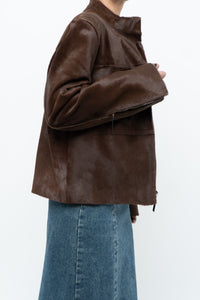 Vintage x Handmade Brown Pony Hair Jacket (XS-M)