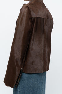 Vintage x Handmade Brown Pony Hair Jacket (XS-M)