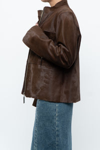 Vintage x Handmade Brown Pony Hair Jacket (XS-M)